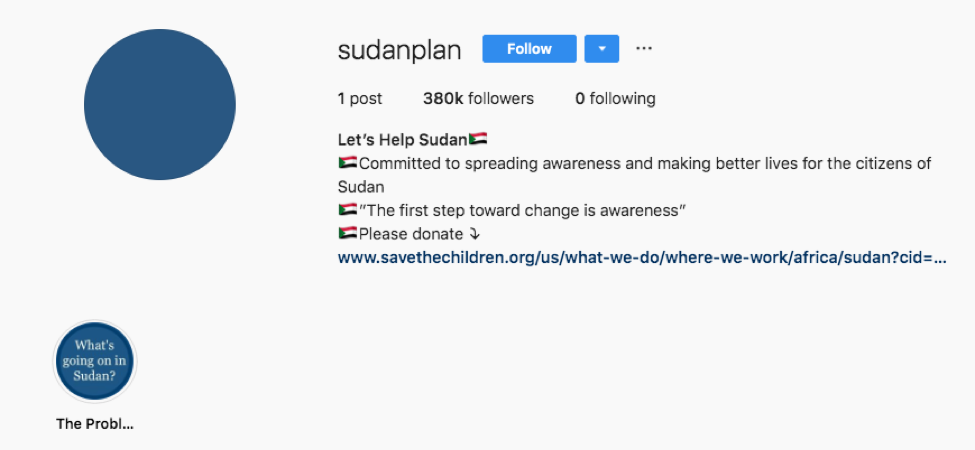 Sudan Meal Project Instagram Scam