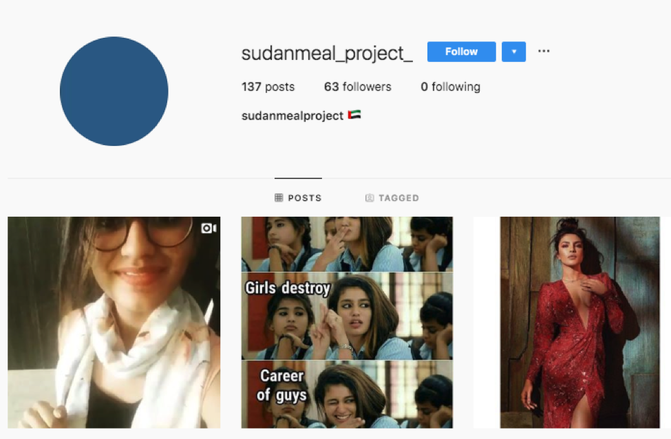 Sudan Meal Project scams emerge on Instagram