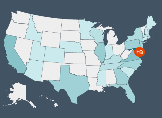 map of USA