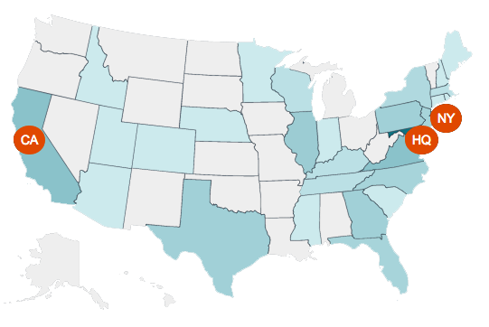 map of USA