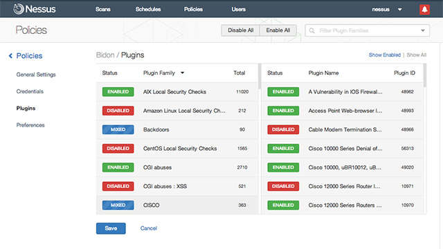 Nessus UI 2.0