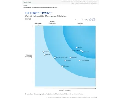 Tenable has been named a Leader in The Forrester Wave™: Unified Vulnerability Management, Q3 2025