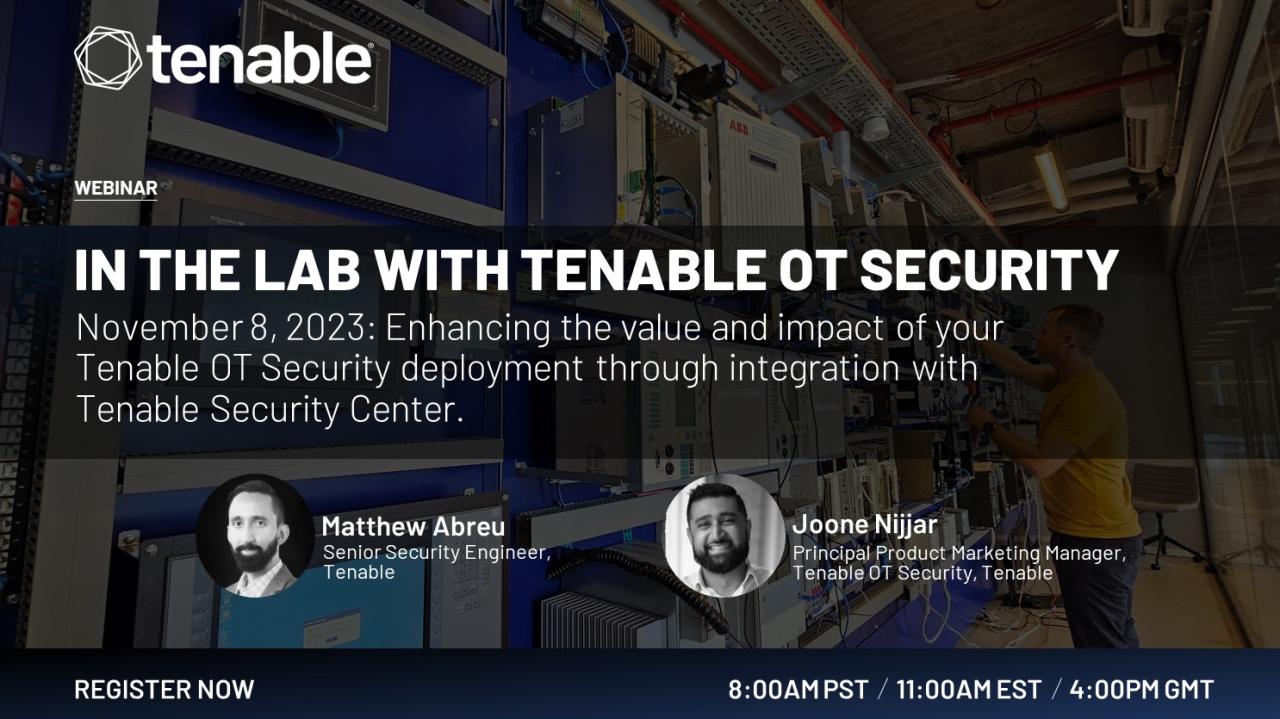 In the Lab with Tenable OT Security, November 2023