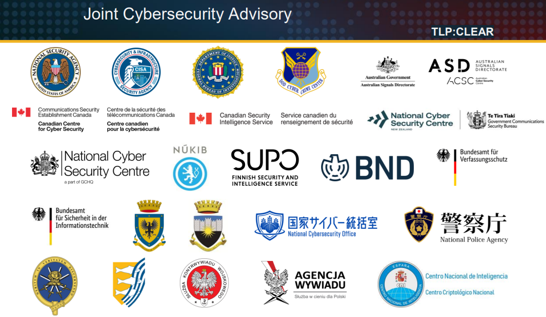 Joint Cybersecurity Advisory authoring agencies and partners