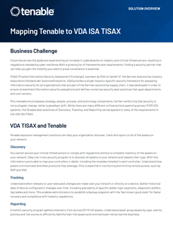 Mapping Tenable to VDA ISA TISAX