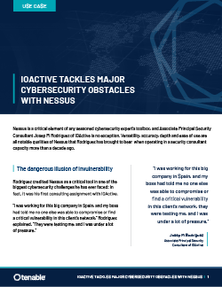 IOActive Tackles Major Cybersecurity Obstacles With Nessus