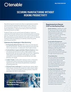 Securing Manufacturing Without Risking Productivity