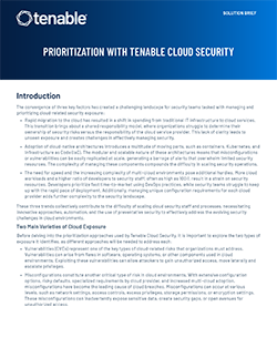 Streamline Prioritization with Tenable Cloud Security