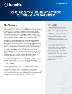 Addressing Critical Infrastructure Threats for State and Local Governments
