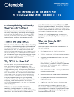 IGA and CIEM in Securing and Governing Cloud Identities