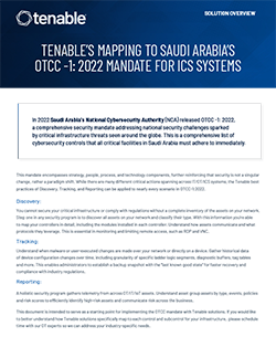 Tenable's mapping to Saudi Arabia's OTCC