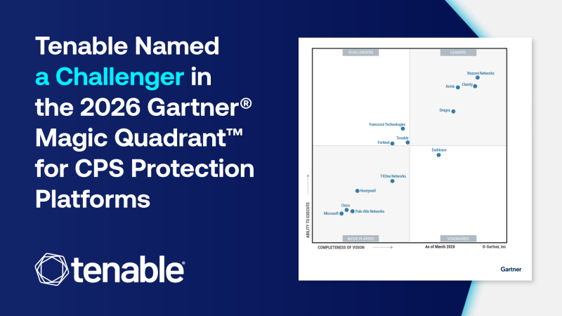 Tenable Named a Challenger in the 2026 Gartner® Magic Quadrant™ for CPS Protection Platforms