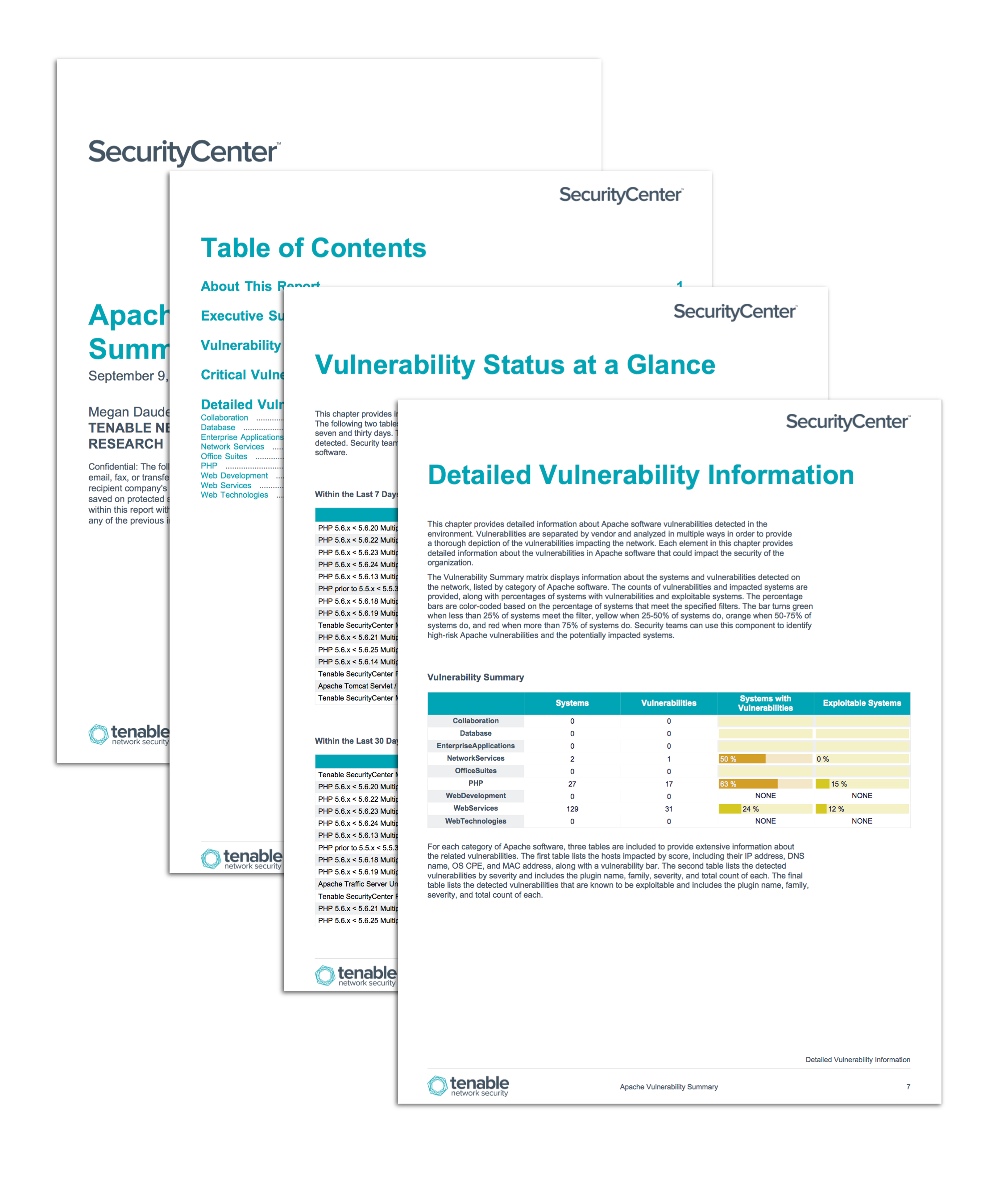 Apache Vulnerability Summary Report Screenshot