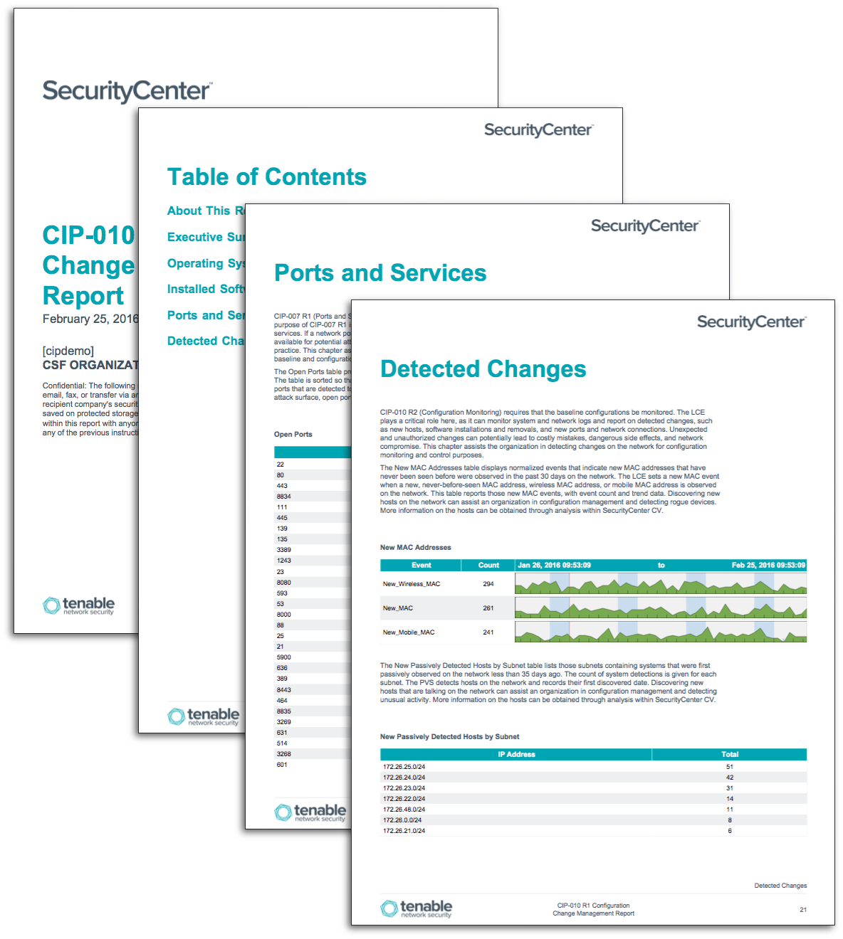 CIP-010 R1 Configuration Change Management Report Screenshot