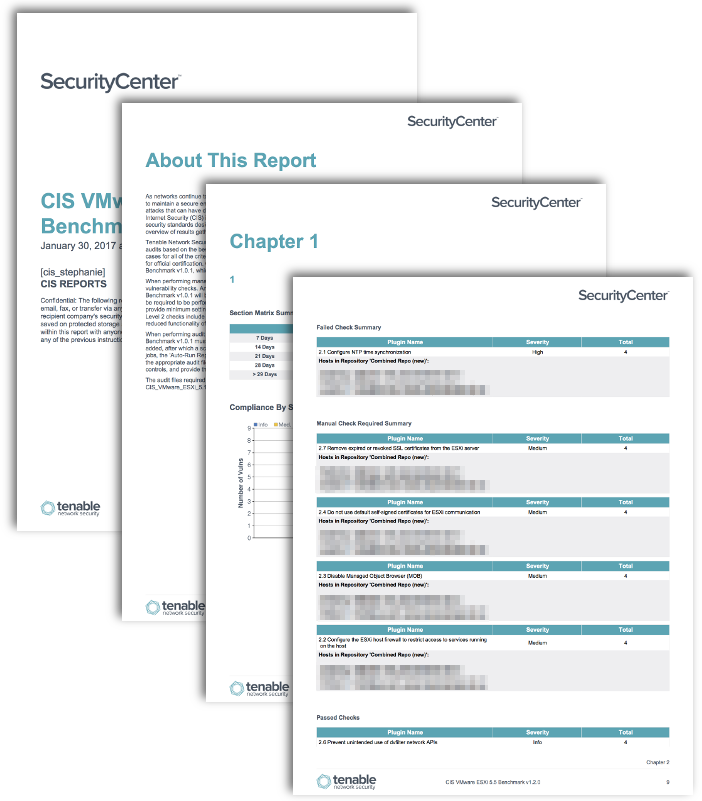 CIS VMware ESXi Benchmark Reports Screenshot