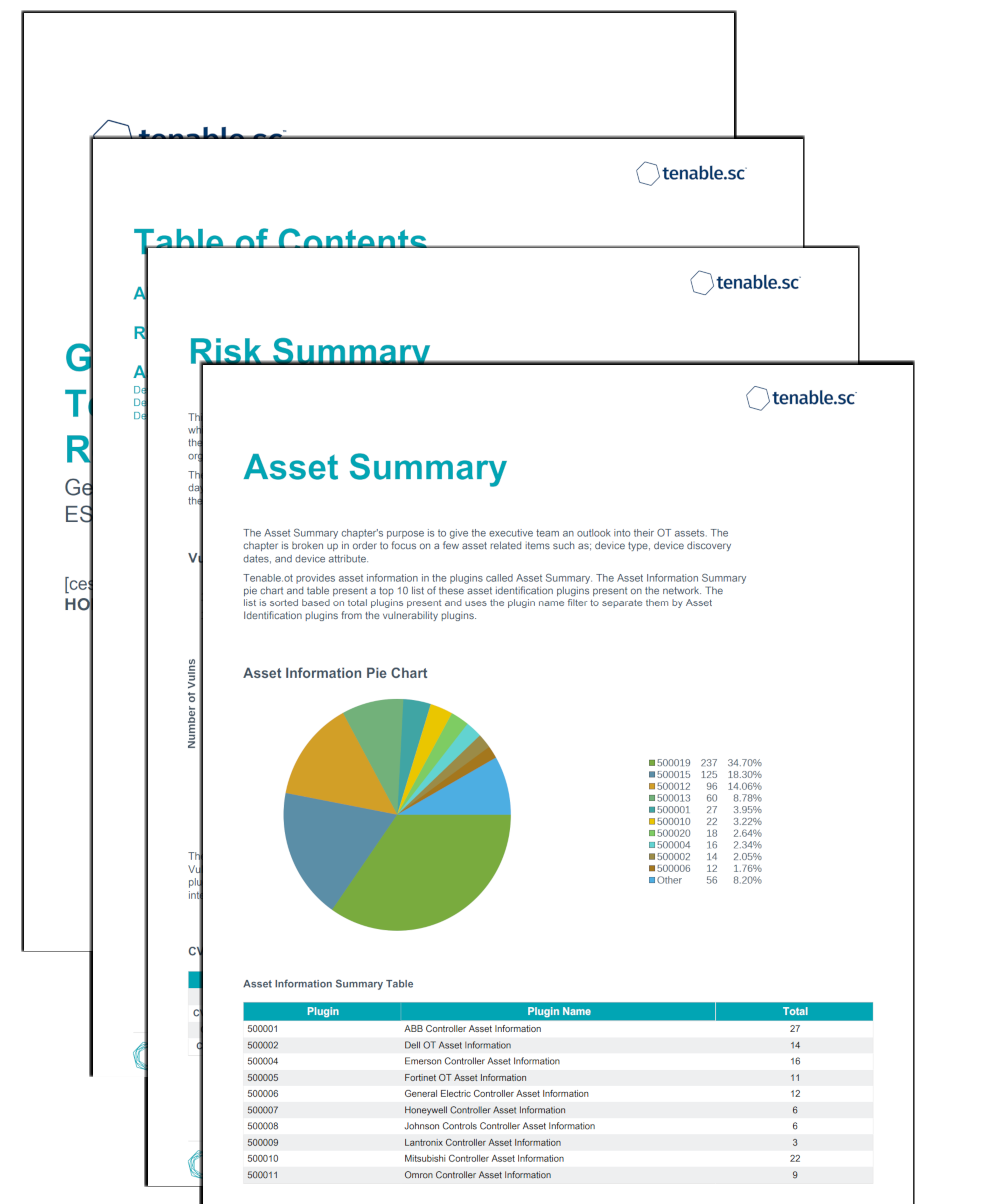 Getting Started with Tenable.ot Executive Report 