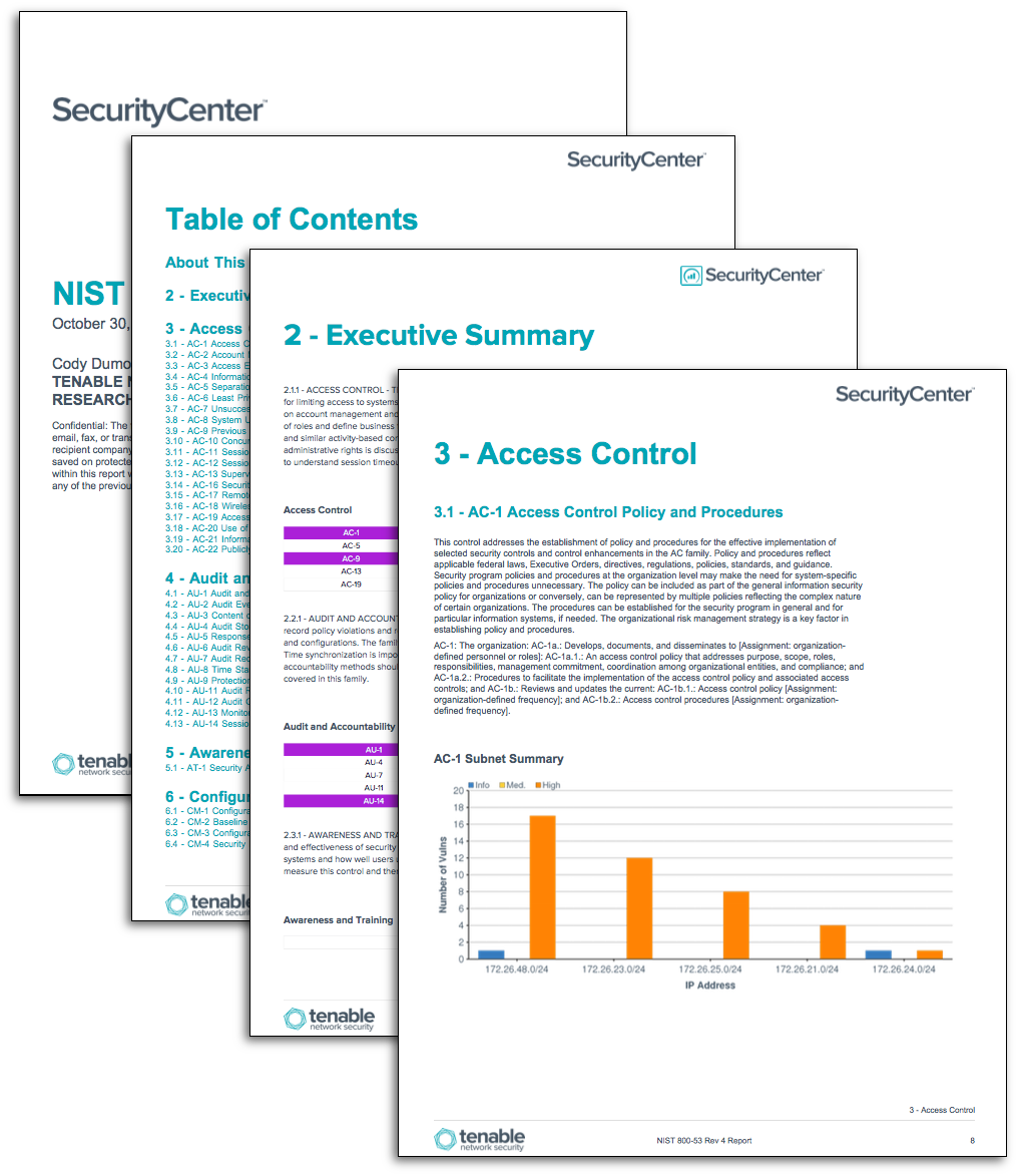 NIST 800-53: Configuration Auditing Report Screenshot