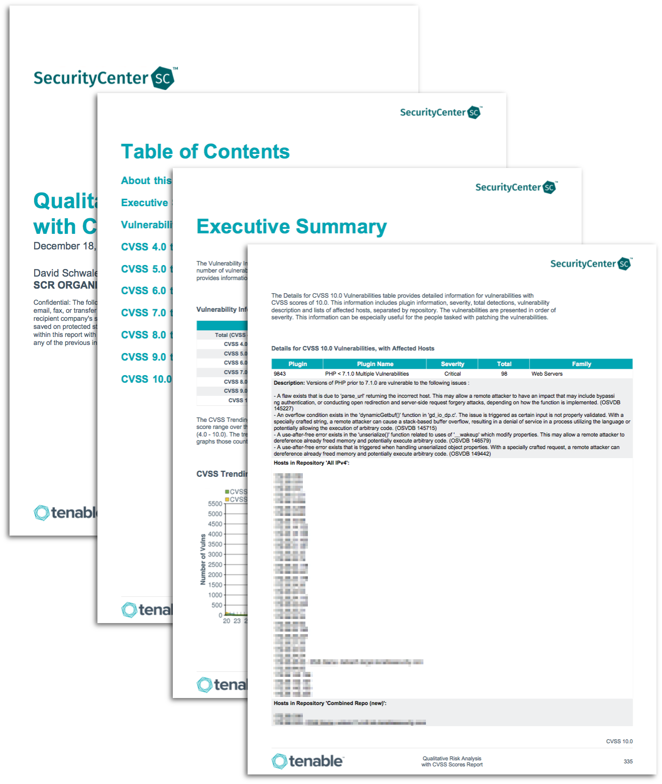 Qualitative Risk Analysis with CVSS Scores Report Screenshot