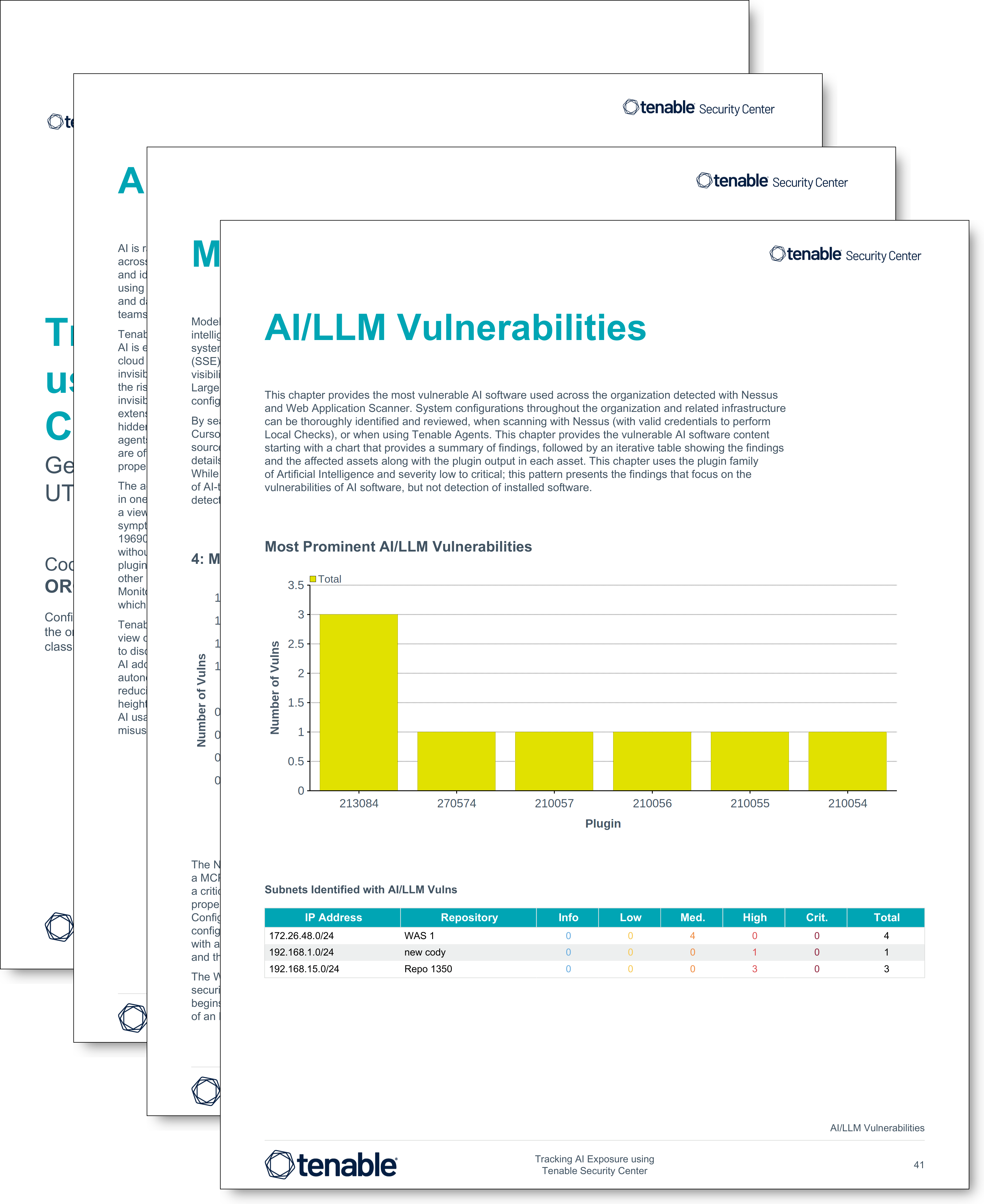 Tracking AI Exposure using Tenable Security Center