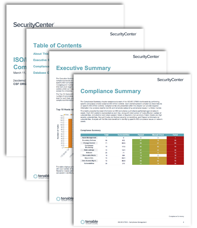 ISO/IEC27000: Compliance Management Report Screenshot