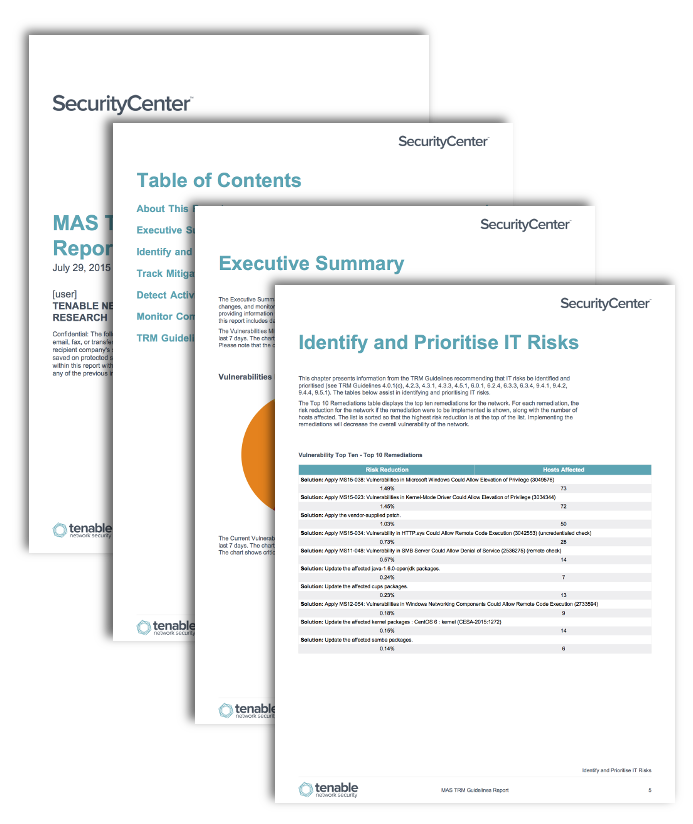 MAS TRM Guidelines Report - SC Report Template | Tenable®
