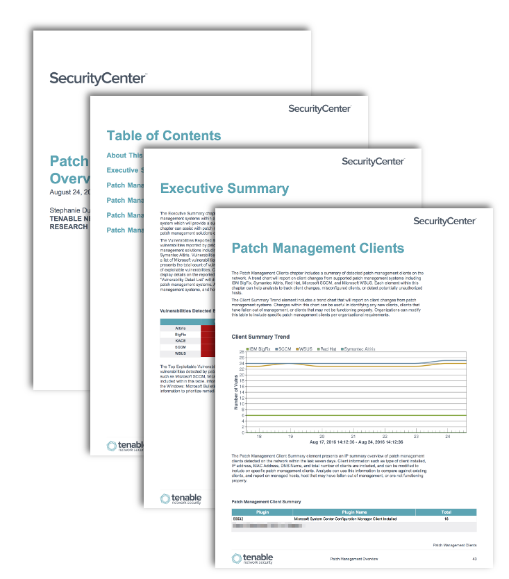 Patch Management Overview Report Screenshot