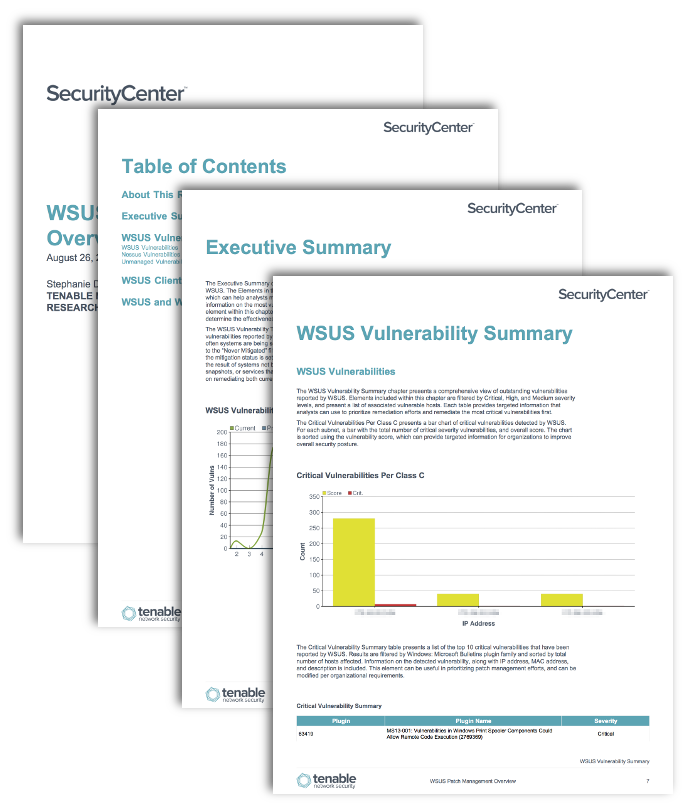 WSUS Patch Management Overview Report Screenshot
