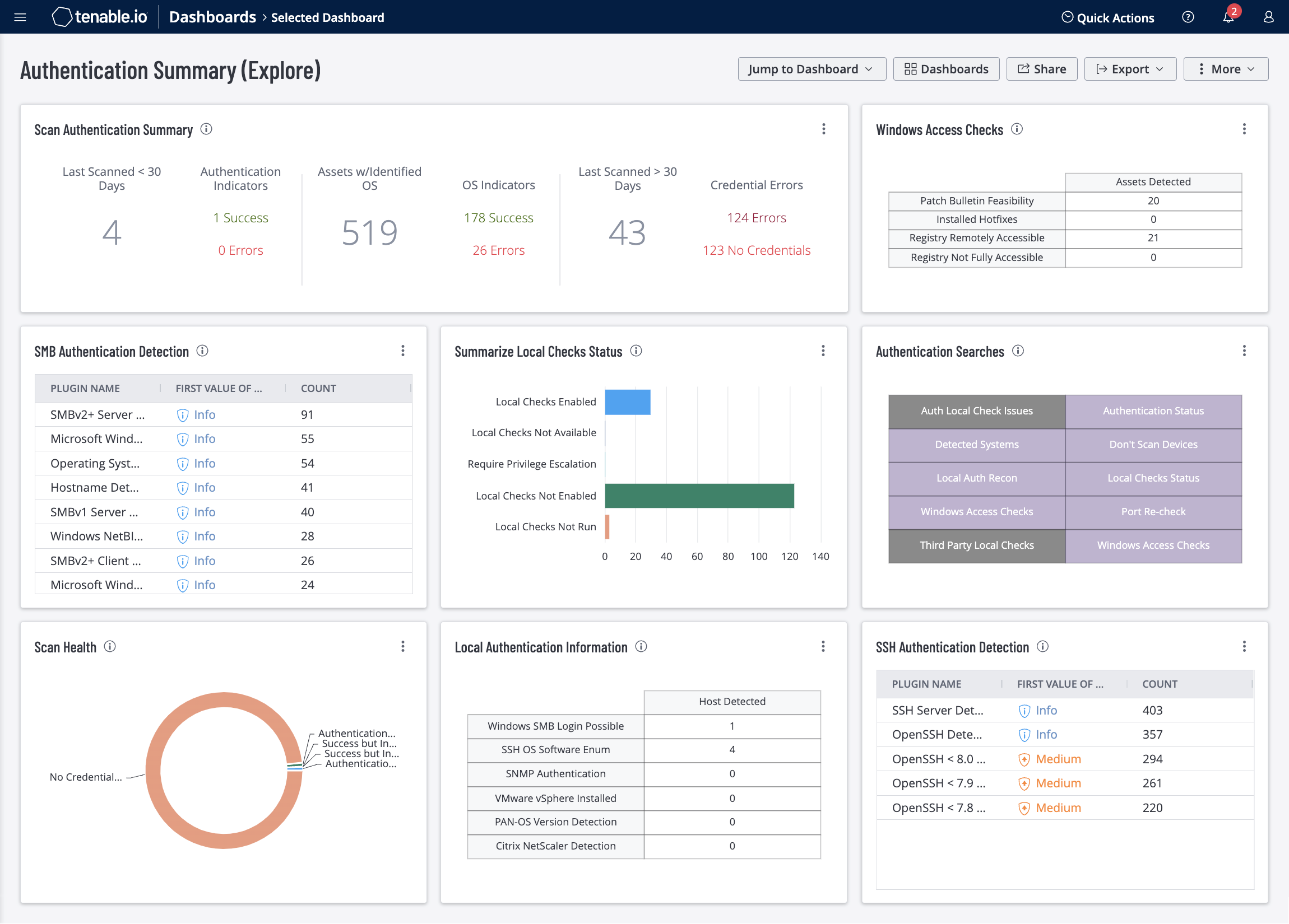 Authentication Summary Screenshot