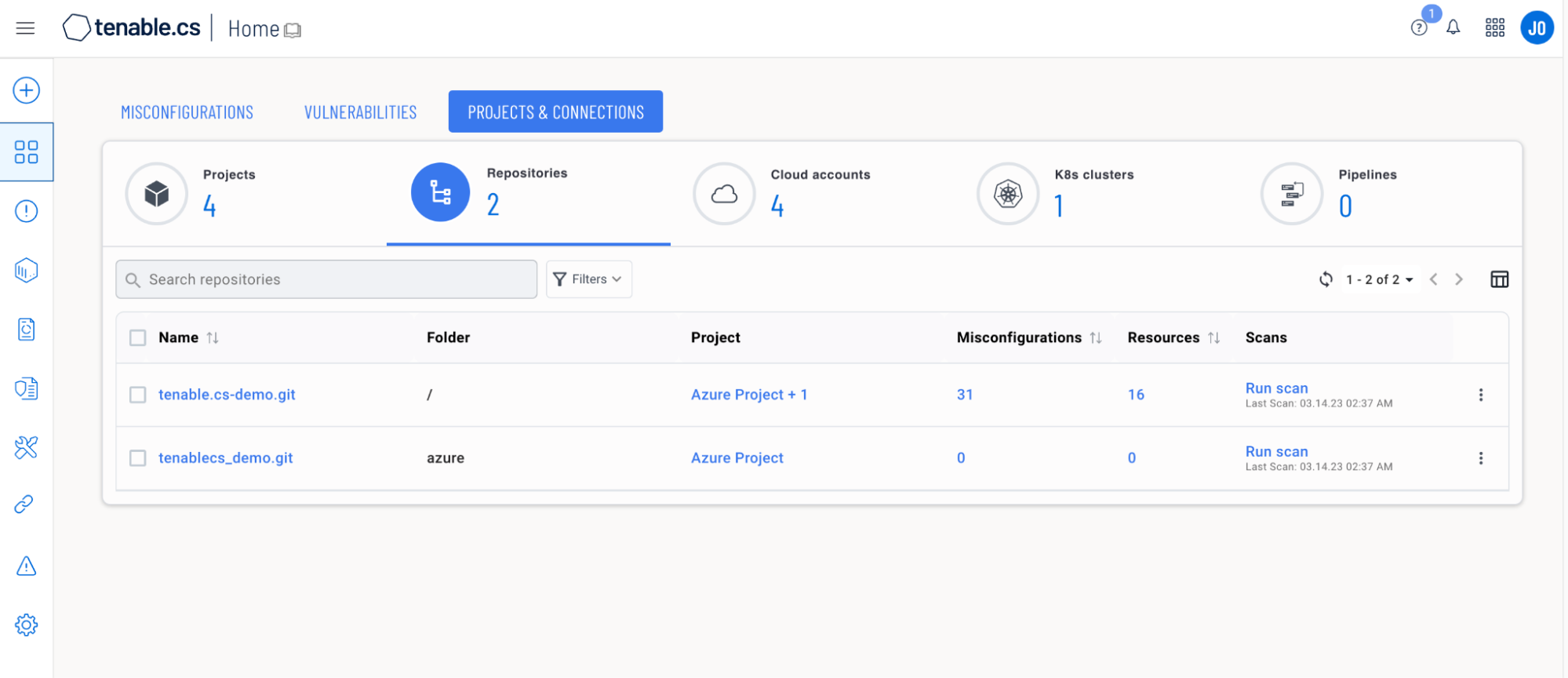 Improved source code management integration and scanning