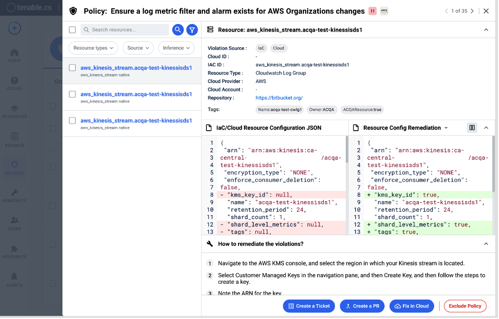 Tenable.cs Agentless Assessment for AWS