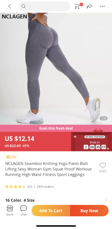 Cheaper priced leggings from AliExpress directly