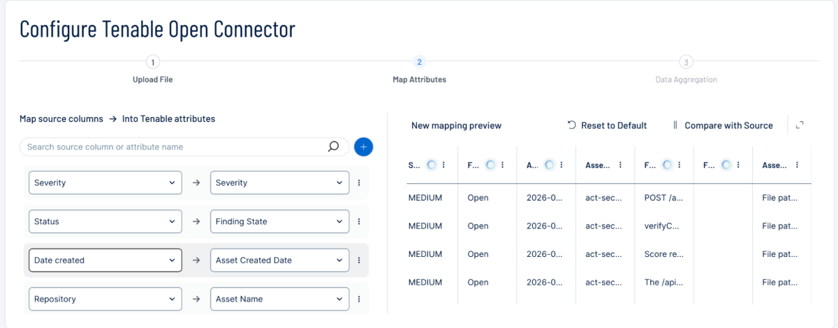 5 - Screenshot showing configuration UI for Tenable Open Connector