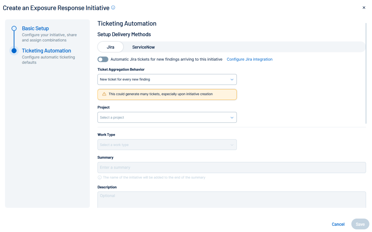 Automate ticketing with Tenable One OT Exposure