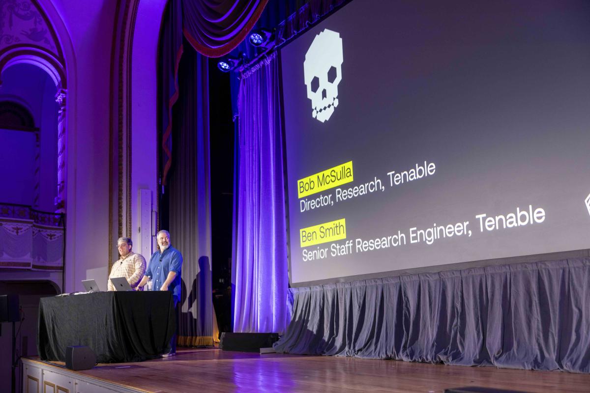 Bob McSulla and Ben Smith, Researchers at Tenable, at EXPOSURE 2026