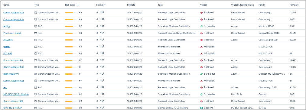 library of end-of-life plugins available in Tenable OT Security