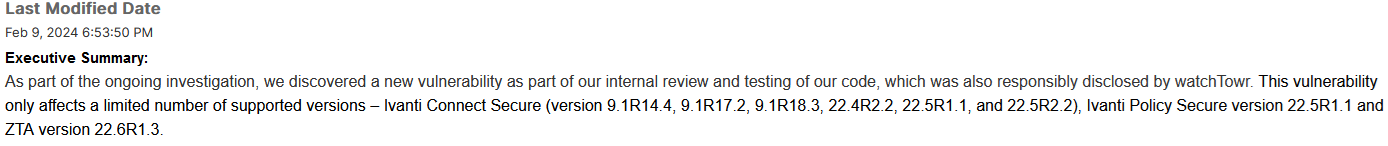 CVE-2024-22024 Advisory Update- Feb 9