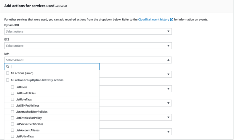  configuring additional permissions to a generated policy in AWS Access Analyzer