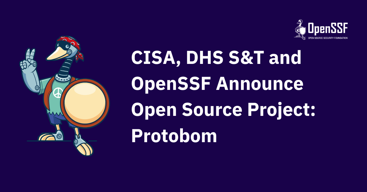 OpenSSF Protobom announcement banner
