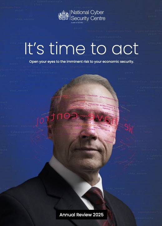 Cover page of UK NCSC annual cyber report 2025