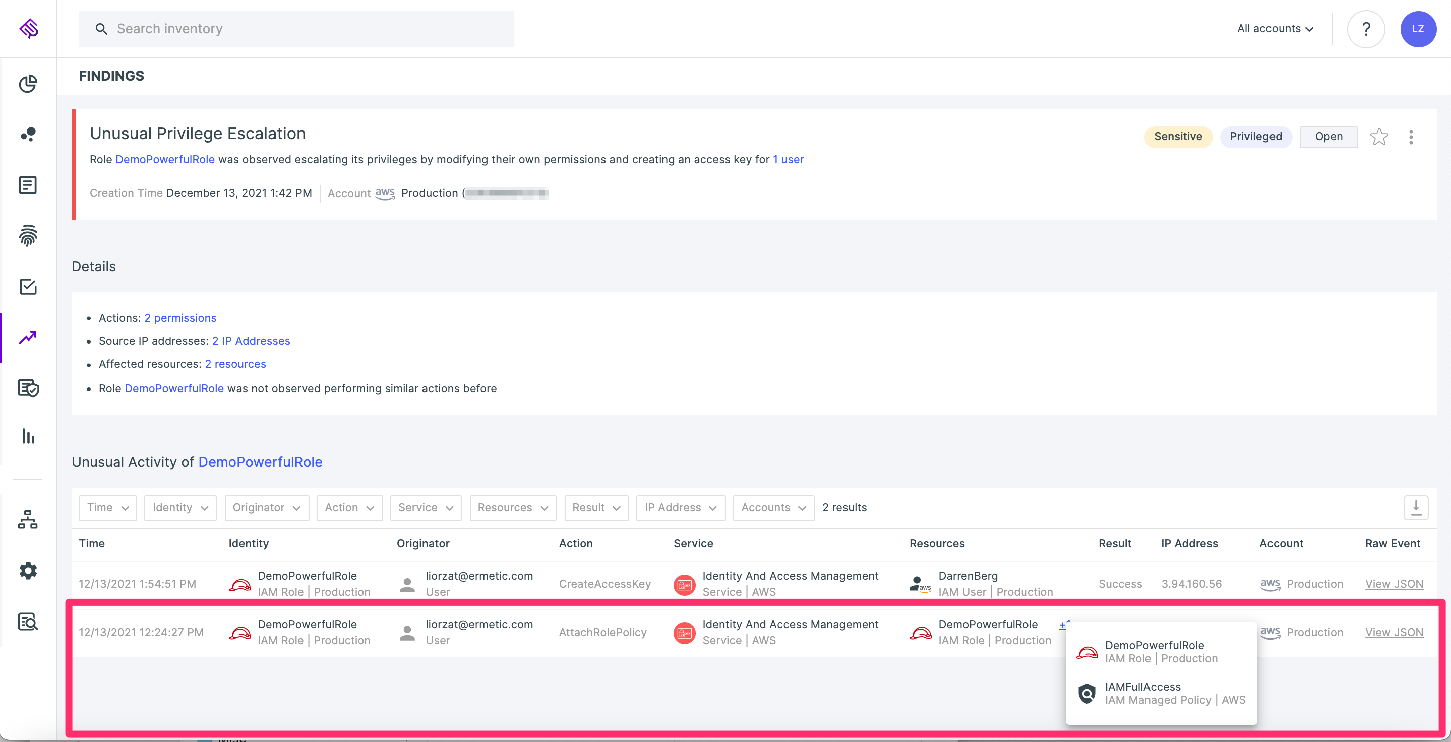 Tracking Adversaries in AWS Using Anomaly Detection