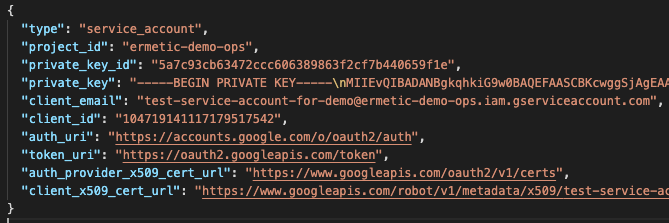 Static Credentials in GCP