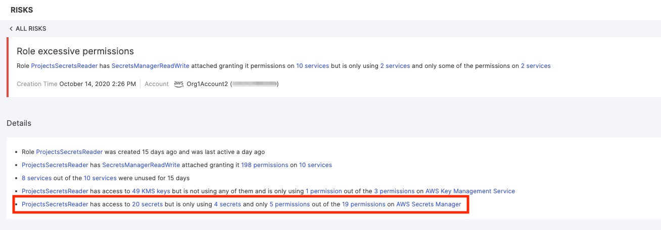 AWS Resources:secret strings and keys used in AWS