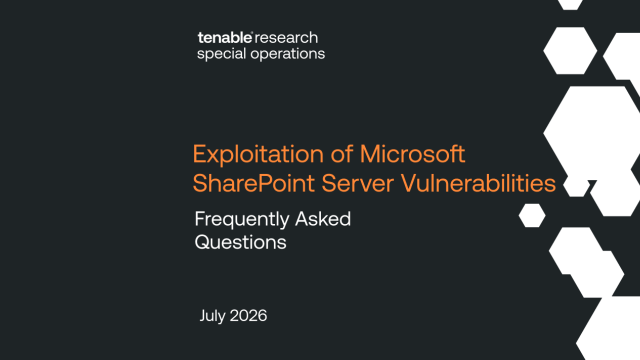 SharePoint CVEs FAQ: CVE-2026-56164, CVE-2026-32201, CVE-2026-45659 | Tenable®