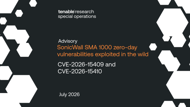 SonicWall CVE-2026-15409 and CVE-2026-15410 zero-day exploited | Tenable®