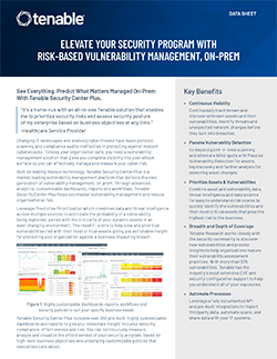 Tenable Security Center Plus Tenable Security Center Plus+ Datasheet