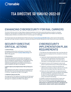 TSA Security Directive Data Sheet