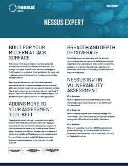 Nessus Expert Data Sheet