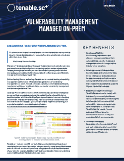 Tenable.sc+ Datasheet Tenable.sc+ Datasheet