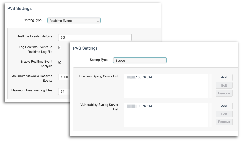 PVS real-time setup