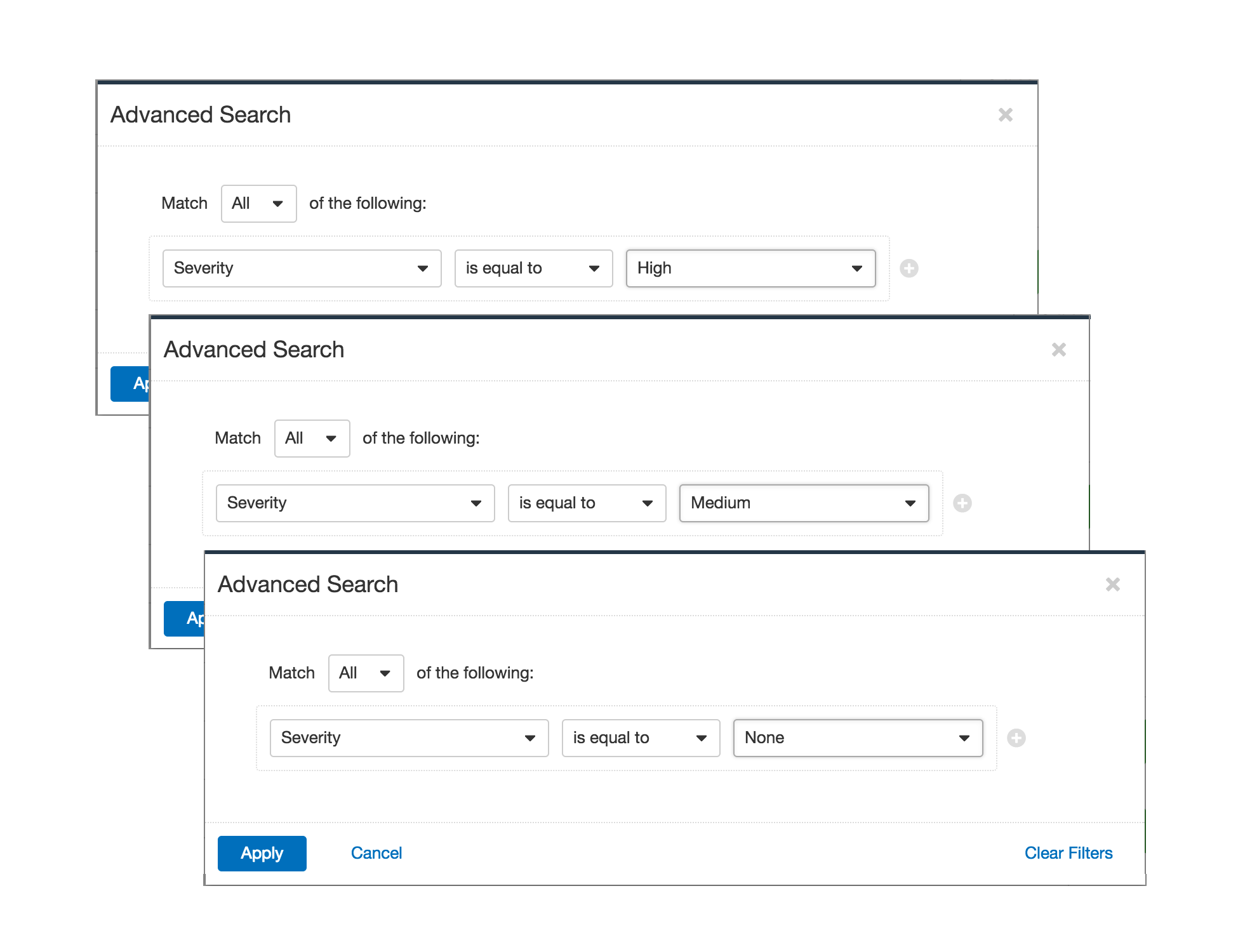 Advance filters